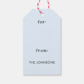 Moderne vakantie Berner Berg Hond Kerstmis Cadeaulabel (Achterkant)