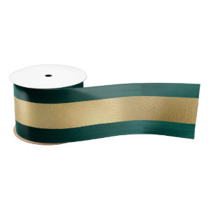 Moderne vakantie Blauwgroen gouden metallic streep Lint