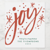 Moderne vakantie grote vreugde | Buurman Client Gi Wijn Etiket (Enkel label)