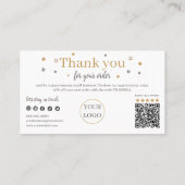 Moderne vakantie sociale QR-code, dank u zakelijk Visitekaartje (Achterkant)