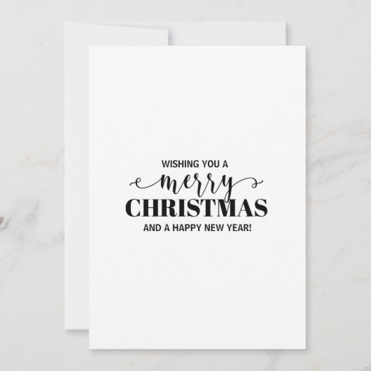 Moderne Vakantiefoto Kerstfeest Kaart (Achterkant)