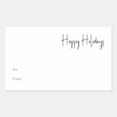 Moderne Vakantiescript Grote Rechthoek Cadeaulabel Rechthoekige Sticker (Voorkant)