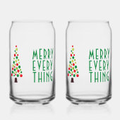 Moderne Vakantievakantiegboom Blikvorm Glas (Voorkant)