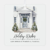 Moderne vakantiewensen Zakelijk Metalen Ornament (Voorkant)