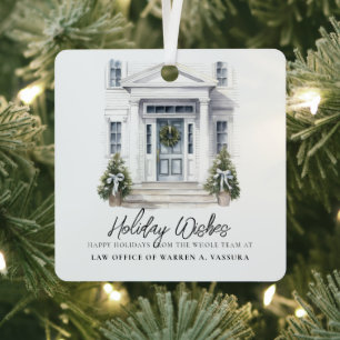 Moderne vakantiewensen Zakelijk Metalen Ornament