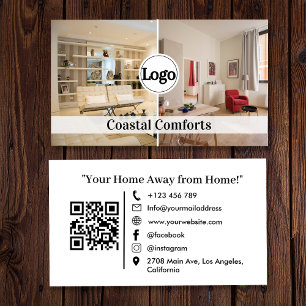 Moderne vakantiewoning QR code Logo Visitekaartje