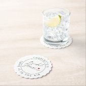 Moderne Valentijnsdag bruidsbeurten script Kartonnen Onderzetters (Insitu)