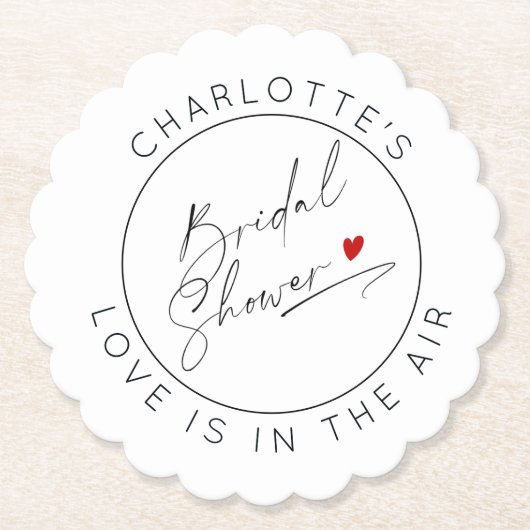 Moderne Valentijnsdag bruidsbeurten script Kartonnen Onderzetters (Voorkant)