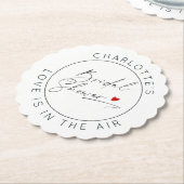 Moderne Valentijnsdag bruidsboeket Kartonnen Onderzetters (Gekanteld)