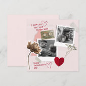 Moderne Valentijnsdag Gepersonaliseerde Koppel Fot (Voorkant / Achterkant)