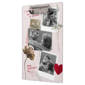 Moderne Valentijnsdag Gepersonaliseerde Koppel Fot Klembord (Links)