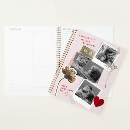 Moderne Valentijnsdag Gepersonaliseerde Koppel Fot Planner (Display)