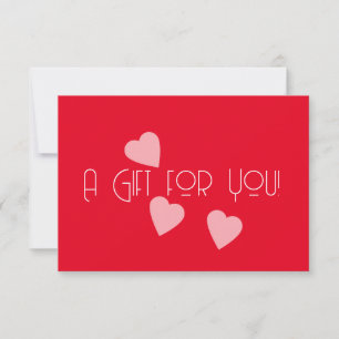 MODERNE Valentijnsdag Hartjes Cadeaubon Kaart