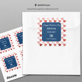 Moderne Valentijnsdag speciaal hartpatroon Vierkante Sticker