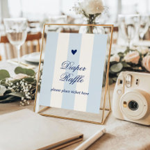 Moderne Valentijnsraffle met blauwe streep-hart