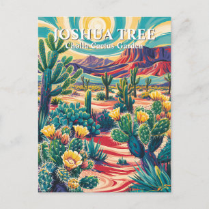 Moderne Van Gogh Joshua Tree Cholla Cactus Garden Briefkaart