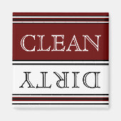 Moderne vaste Burgundy-sjabloon, wit script Magneet (Voorkant)