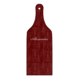 Moderne vaste Burgundy-sjabloon, wit script Snijplank