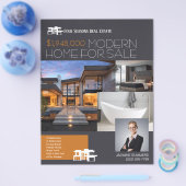 MODERNE Vaste Goed Makelaar Flyer Te Koop (Enkel)