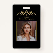 Moderne Vastgoed Promotionele Realtor Naam Tag Badge (Achterkant)