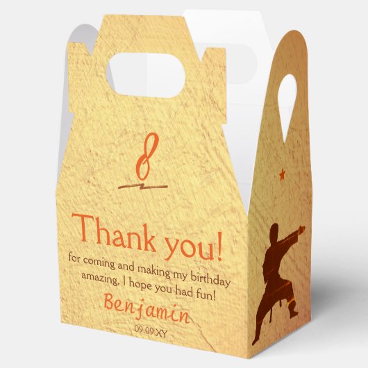 Moderne vechtsporten karate kinderen verjaardag da bedankdoosjes (Geopend)