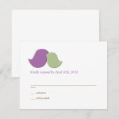 Moderne vedervogels, RSVP-kaarten RSVP Kaartje (Voorkant / Achterkant)