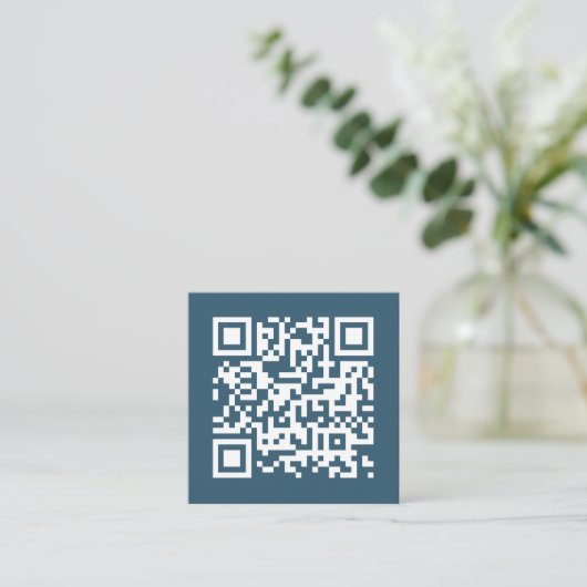 Moderne veelgebruikte QR-code Eenvoudig stijlvol b Vierkante Visitekaartje (Staand voorkant)