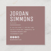 Moderne veelgebruikte QR-code Eenvoudig Stijlvol Vierkante Visitekaartje (Achterkant)