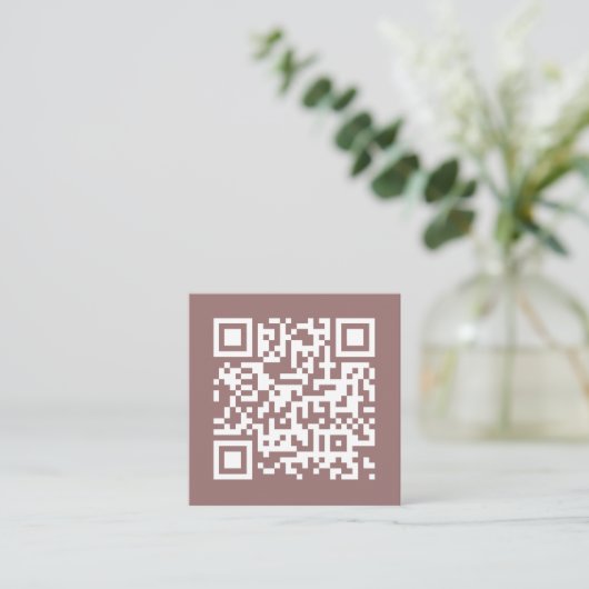 Moderne veelgebruikte QR-code Eenvoudig Stijlvol Vierkante Visitekaartje (Staand voorkant)