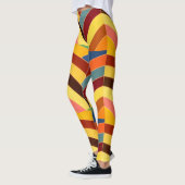 Moderne veelkleurige chevrons leggings (Links)