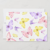 Moderne veelkleurige foto Butterfly 1e verjaardag Kaart (Achterkant)