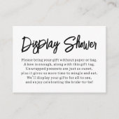 Moderne, veelzijdige Display Shower Bridal CadeauK Informatiekaartje (Voorkant)