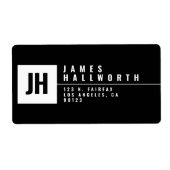 Moderne, veelzijdige, professionele look | Zwart-w Etiket (Voorkant)