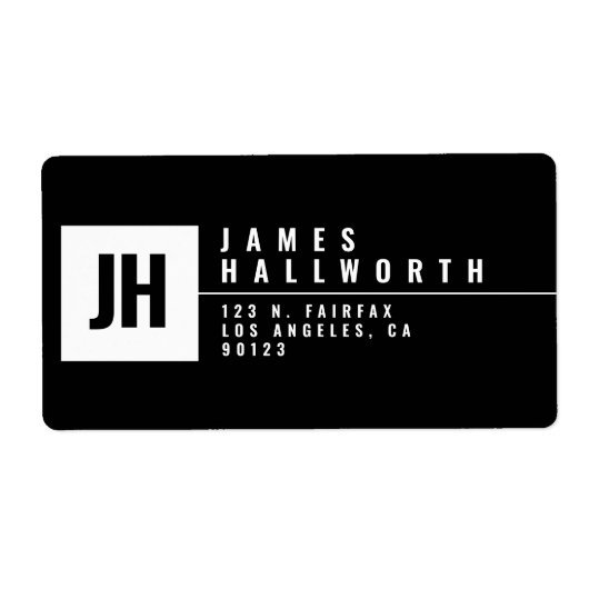 Moderne, veelzijdige, professionele look | Zwart-w Etiket (Voorkant)