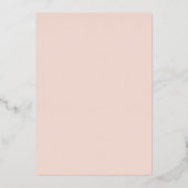 Moderne ventilator | Roos Gold Real Folie Foto Afs Folie Uitnodiging (Achterkant)