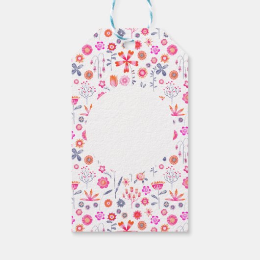 Moderne ventilatortuin cadeaulabel (Achterkant)