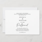 Moderne verandering van Datum Uitgestelde Geannule Kaart (Achterkant)