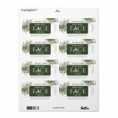 Moderne verdure botanique élégante crème étiquette (Feuille entière)