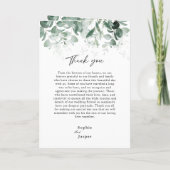 Moderne verdure Mariage blanc plié Programme (Dos)