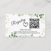 Moderne verdure QR Code Enclôture Invitation (Devant)