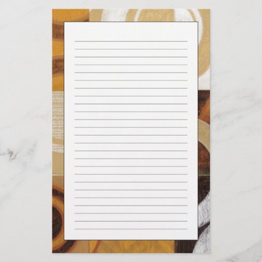 Moderne verf met cirkelpatronen briefpapier (Voorkant)