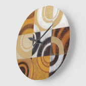 Moderne verf met cirkelpatronen grote klok (Hoek)