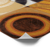 Moderne verf met cirkelpatronen poster (Hoek)