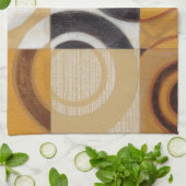 Moderne verf met cirkelpatronen theedoek (Gevouwen)