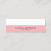 Moderne verfijnde Roze Schone Duidelijke Trending Mini Visitekaartje (Achterkant)