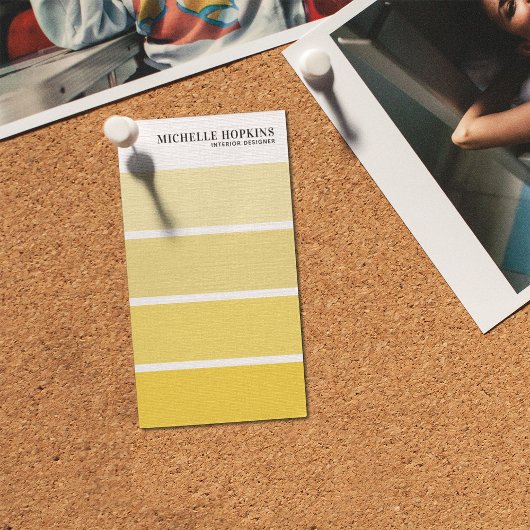 Moderne verfkleurstrook | binnenhuisarchitect visitekaartje