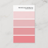 Moderne verfkleurstrook | binnenhuisarchitect visitekaartje (Voorkant)