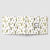 Moderne verfkwast goud koper brons glans gastenboek (Volledig)