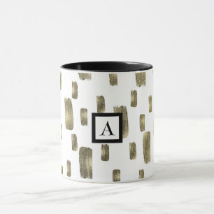 Moderne verfkwast Goud Koper Brons Glitter Mok