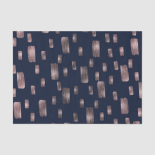 Moderne verfkwast Roze goud & marineblauw glinster Tissuepapier